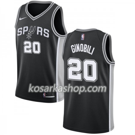 Dres San Antonio Spurs Manu Ginobili 20 Nike 2017-18 Crna Swingman